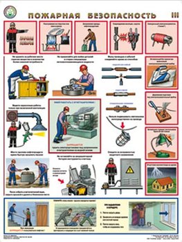 ПС44 Пожарная безопасность (бумага, А2, 3 листа) - Плакаты - Пожарная безопасность - . Магазин Znakstend.ru