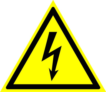 W08 внимание! опасность поражения электрическим током (пластик, сторона 300 мм) - Знаки безопасности - Предупреждающие знаки - . Магазин Znakstend.ru